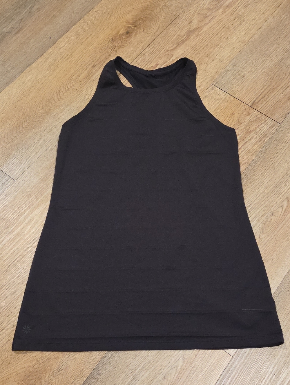 Athleta Black Racerback Tank with High Neck